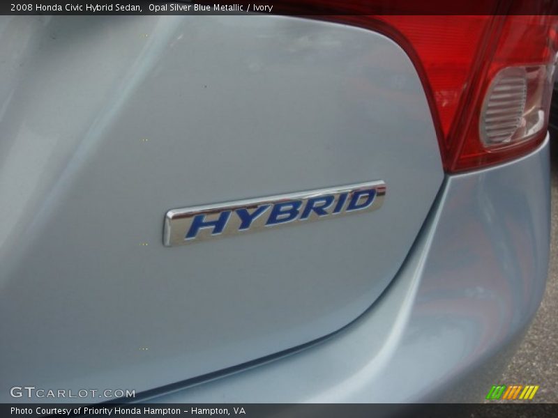 Opal Silver Blue Metallic / Ivory 2008 Honda Civic Hybrid Sedan