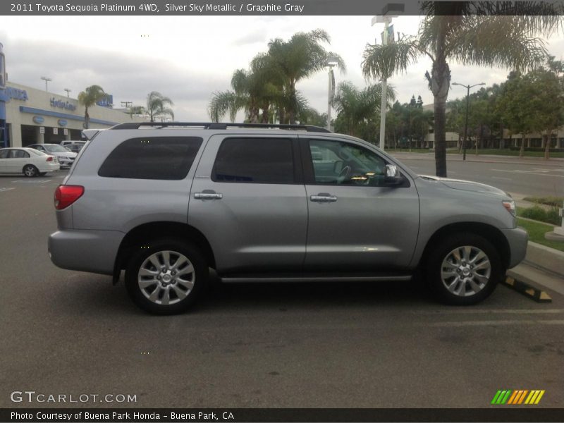 Silver Sky Metallic / Graphite Gray 2011 Toyota Sequoia Platinum 4WD