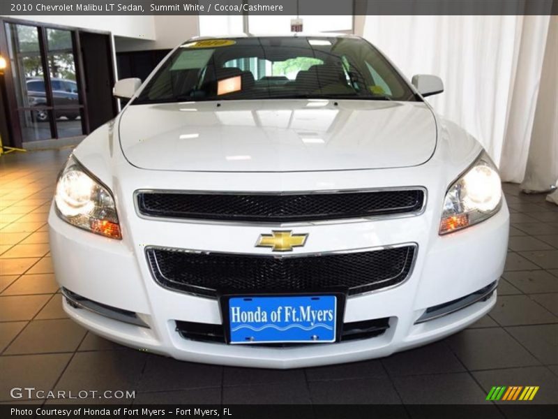 Summit White / Cocoa/Cashmere 2010 Chevrolet Malibu LT Sedan