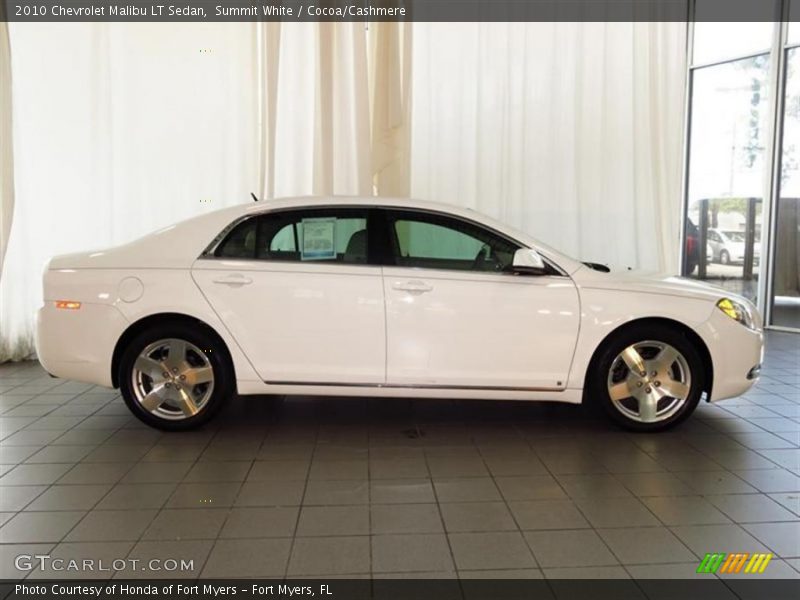 Summit White / Cocoa/Cashmere 2010 Chevrolet Malibu LT Sedan