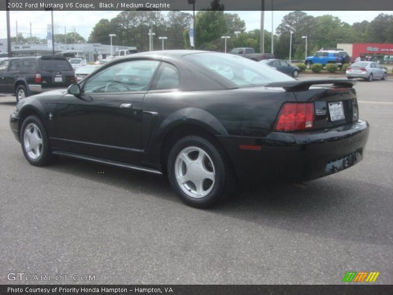 Black / Medium Graphite 2002 Ford Mustang V6 Coupe