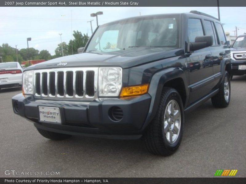 Steel Blue Metallic / Medium Slate Gray 2007 Jeep Commander Sport 4x4