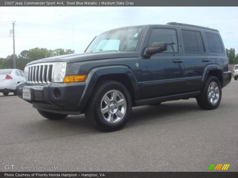 Steel Blue Metallic / Medium Slate Gray 2007 Jeep Commander Sport 4x4