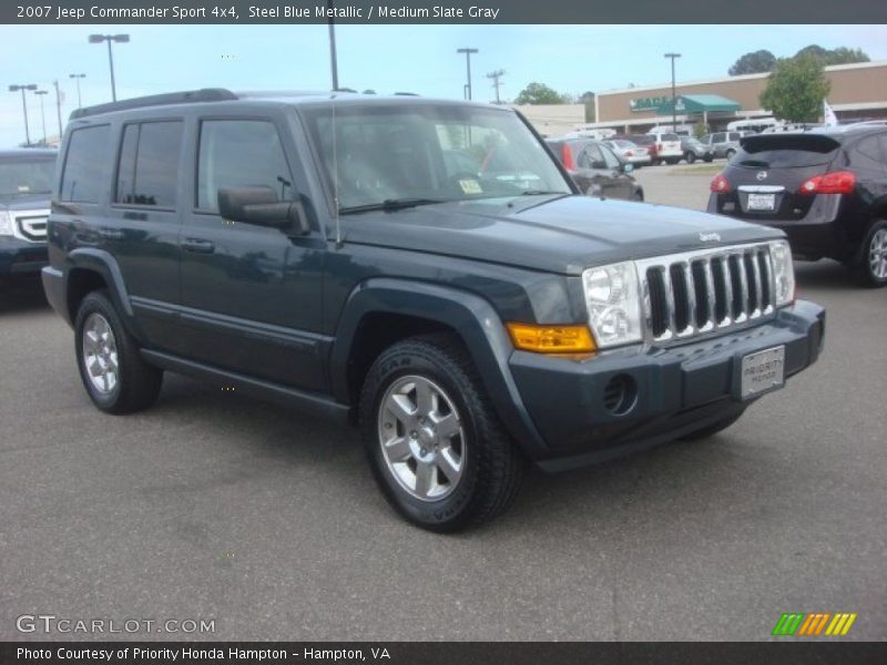 Steel Blue Metallic / Medium Slate Gray 2007 Jeep Commander Sport 4x4