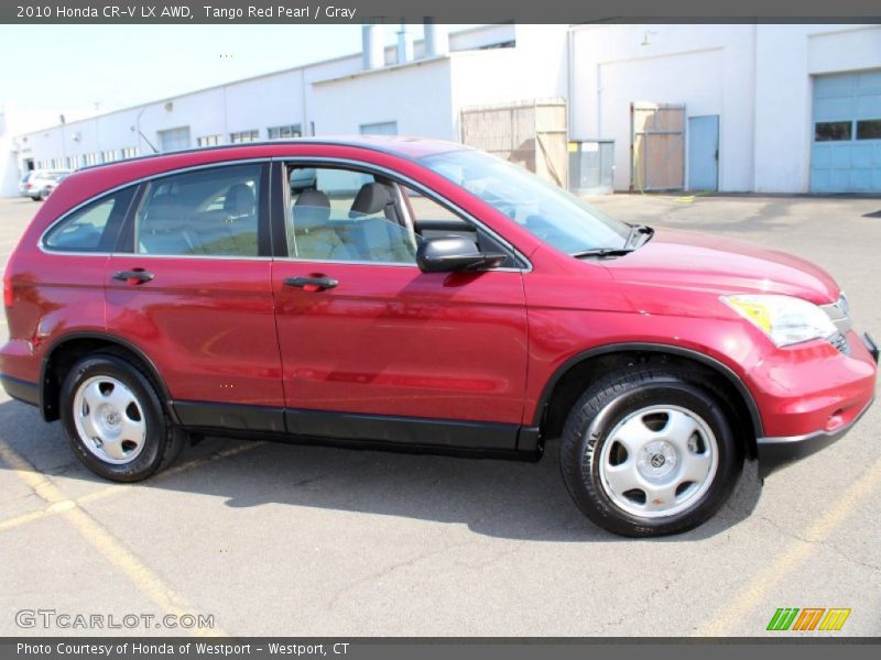 Tango Red Pearl / Gray 2010 Honda CR-V LX AWD