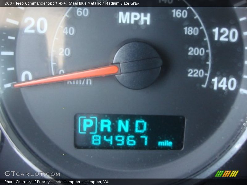 Steel Blue Metallic / Medium Slate Gray 2007 Jeep Commander Sport 4x4