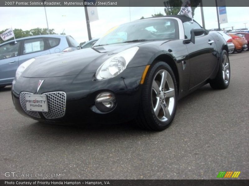 Mysterious Black / Steel/Sand 2007 Pontiac Solstice Roadster