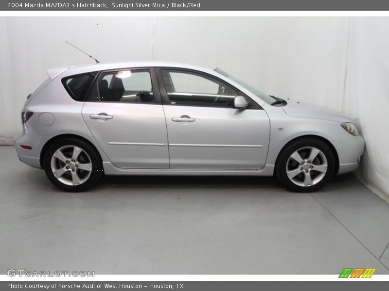 Sunlight Silver Mica / Black/Red 2004 Mazda MAZDA3 s Hatchback