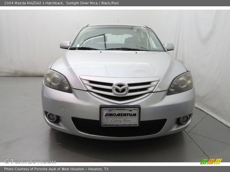 Sunlight Silver Mica / Black/Red 2004 Mazda MAZDA3 s Hatchback
