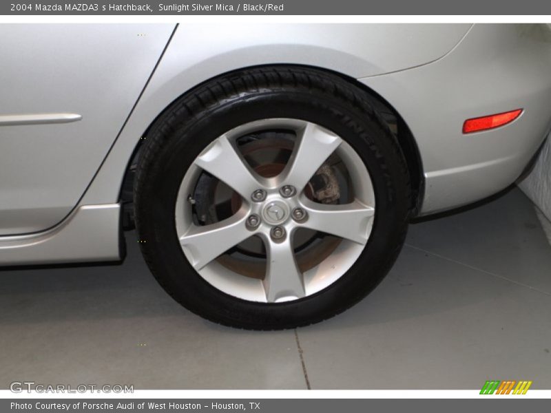 Sunlight Silver Mica / Black/Red 2004 Mazda MAZDA3 s Hatchback