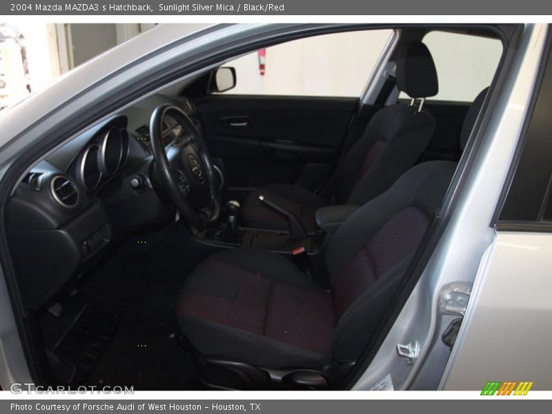 Sunlight Silver Mica / Black/Red 2004 Mazda MAZDA3 s Hatchback