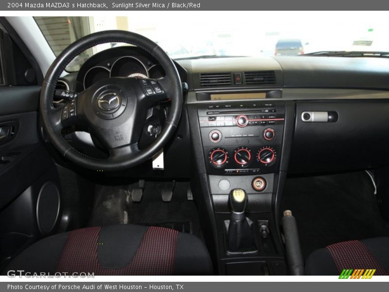 Sunlight Silver Mica / Black/Red 2004 Mazda MAZDA3 s Hatchback