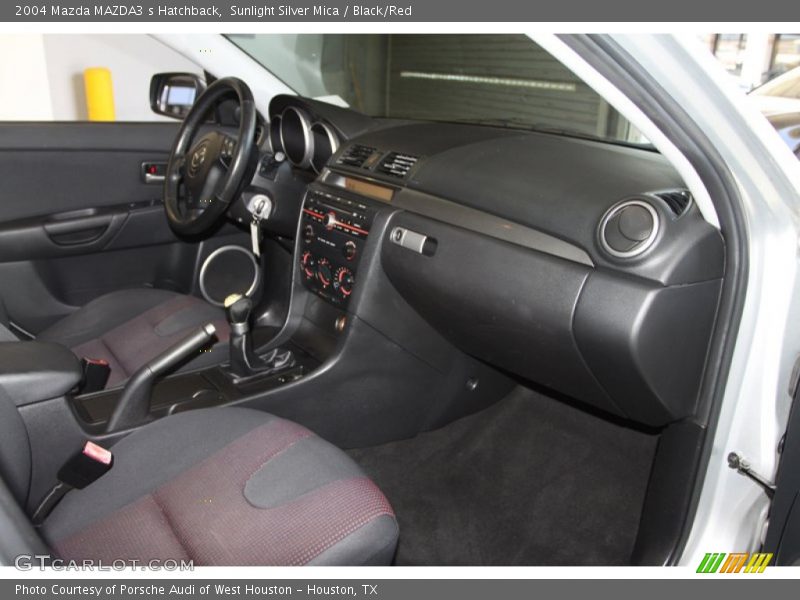 Sunlight Silver Mica / Black/Red 2004 Mazda MAZDA3 s Hatchback