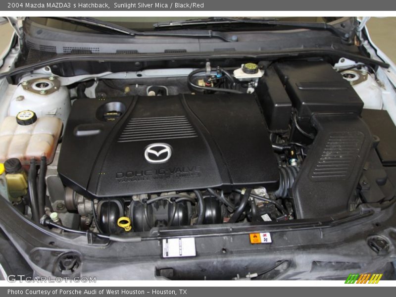 Sunlight Silver Mica / Black/Red 2004 Mazda MAZDA3 s Hatchback