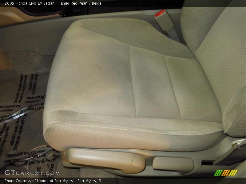 Tango Red Pearl / Beige 2009 Honda Civic EX Sedan
