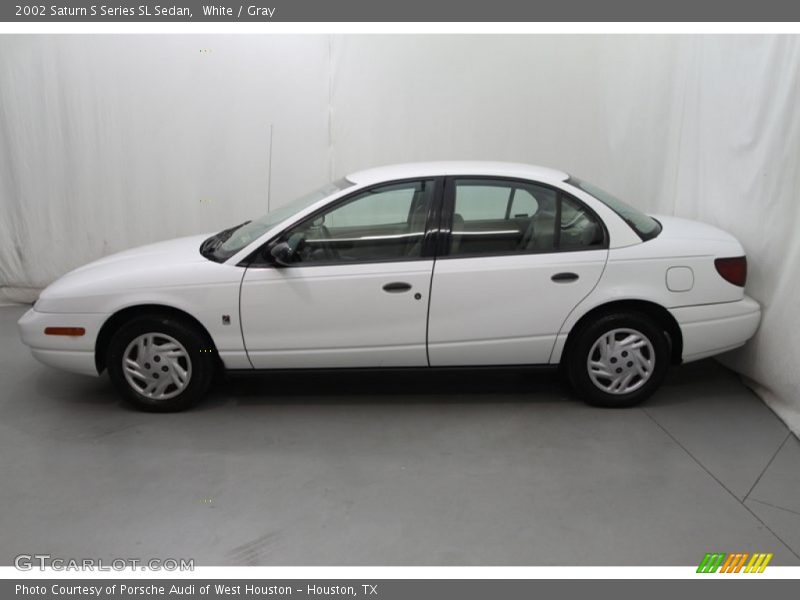 White / Gray 2002 Saturn S Series SL Sedan
