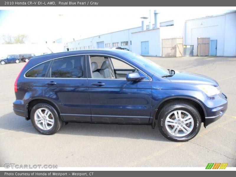 Royal Blue Pearl / Gray 2010 Honda CR-V EX-L AWD