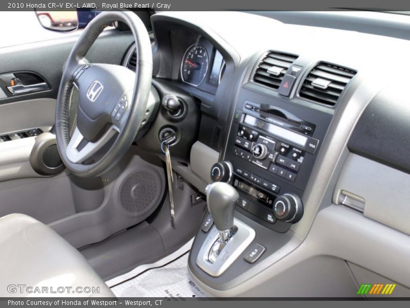 Royal Blue Pearl / Gray 2010 Honda CR-V EX-L AWD