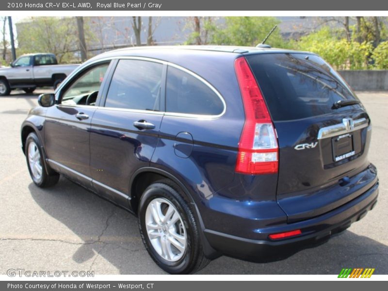 Royal Blue Pearl / Gray 2010 Honda CR-V EX-L AWD