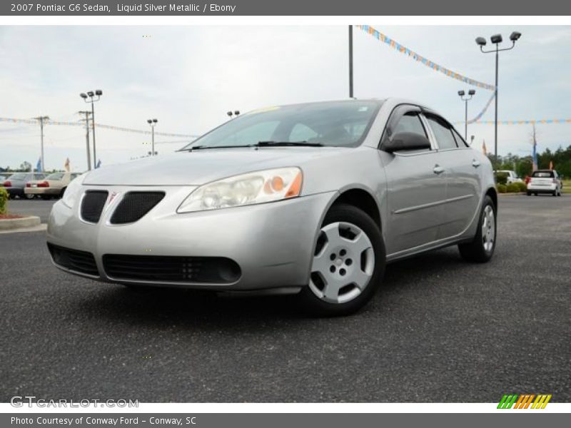 Liquid Silver Metallic / Ebony 2007 Pontiac G6 Sedan