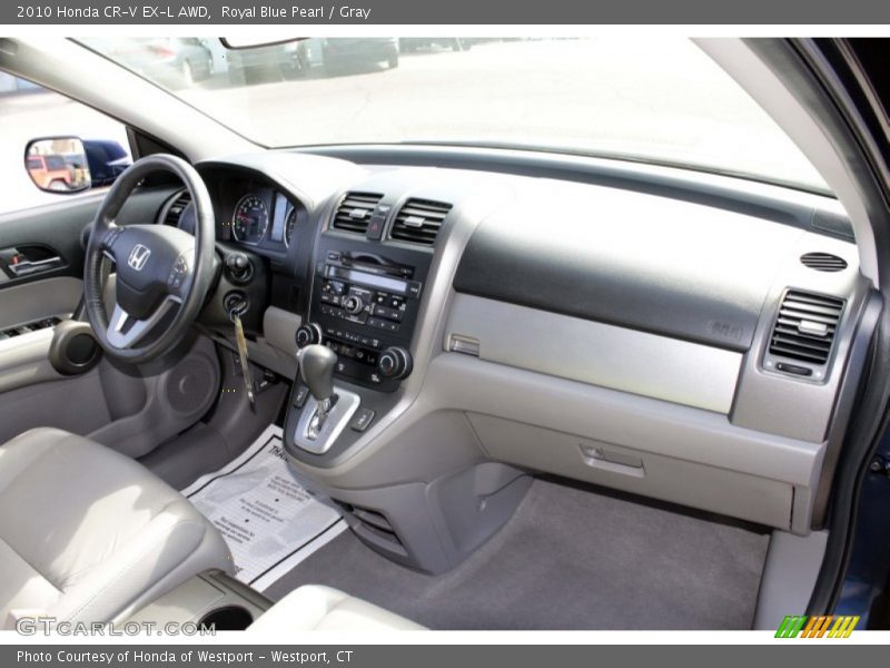 Royal Blue Pearl / Gray 2010 Honda CR-V EX-L AWD
