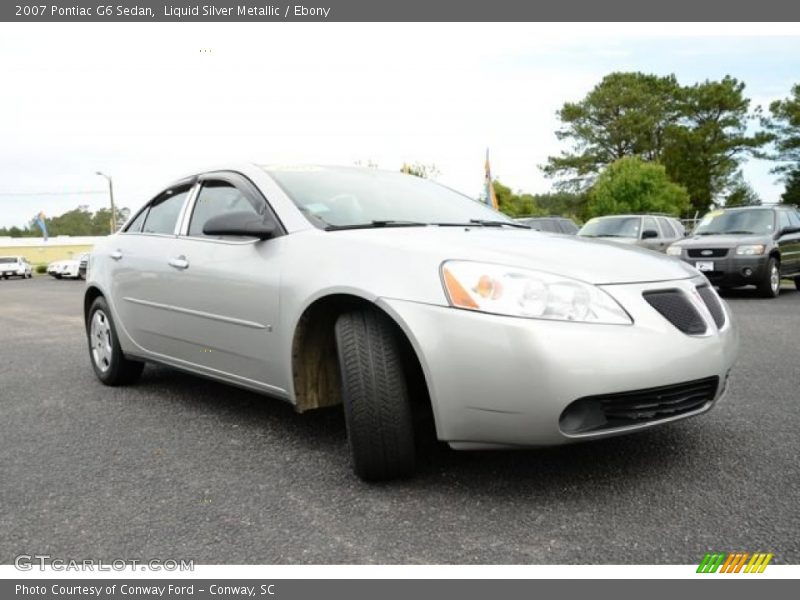 Liquid Silver Metallic / Ebony 2007 Pontiac G6 Sedan