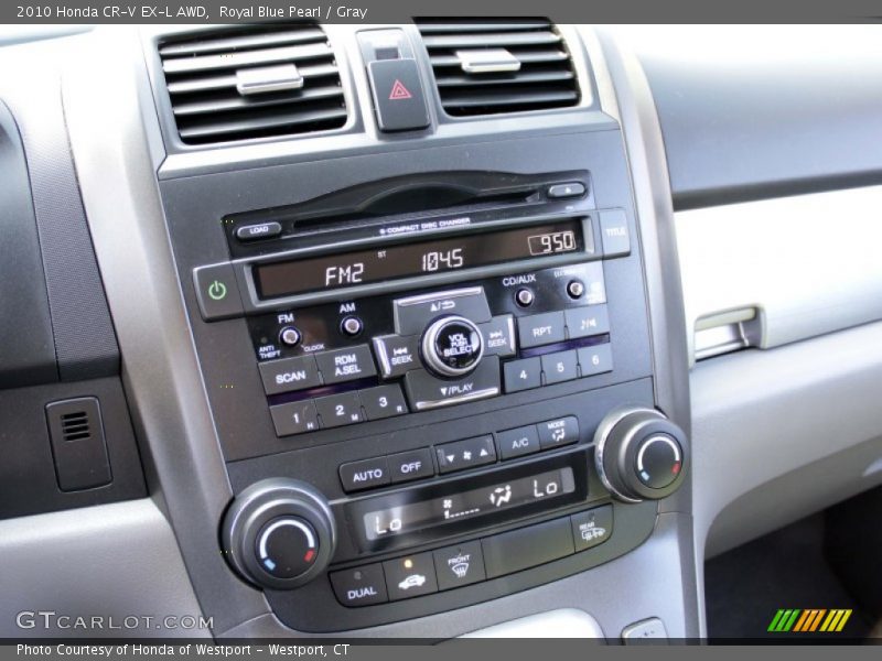 Royal Blue Pearl / Gray 2010 Honda CR-V EX-L AWD