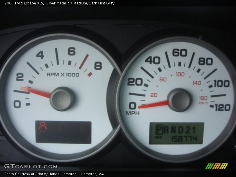 Silver Metallic / Medium/Dark Flint Grey 2005 Ford Escape XLS