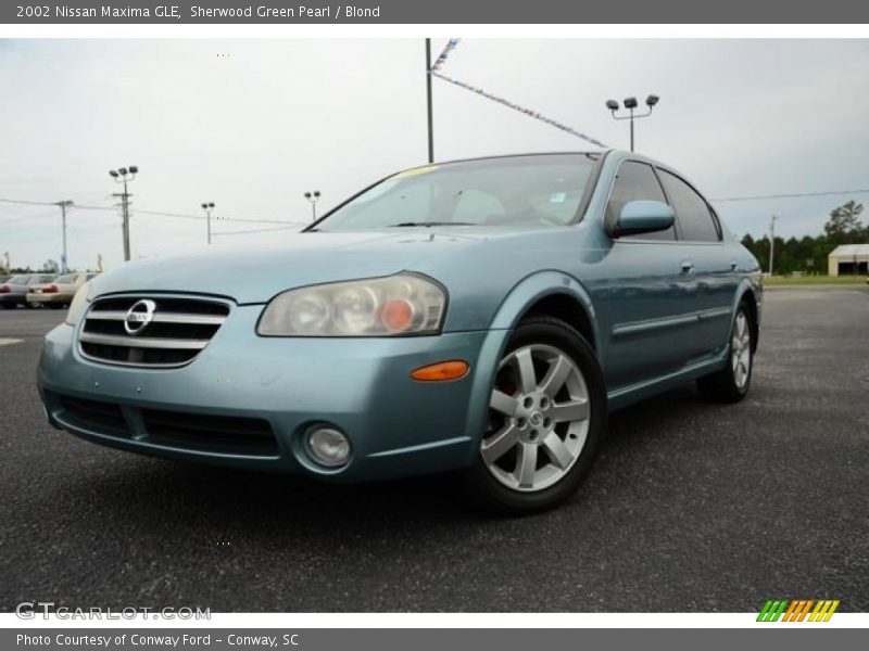 Sherwood Green Pearl / Blond 2002 Nissan Maxima GLE