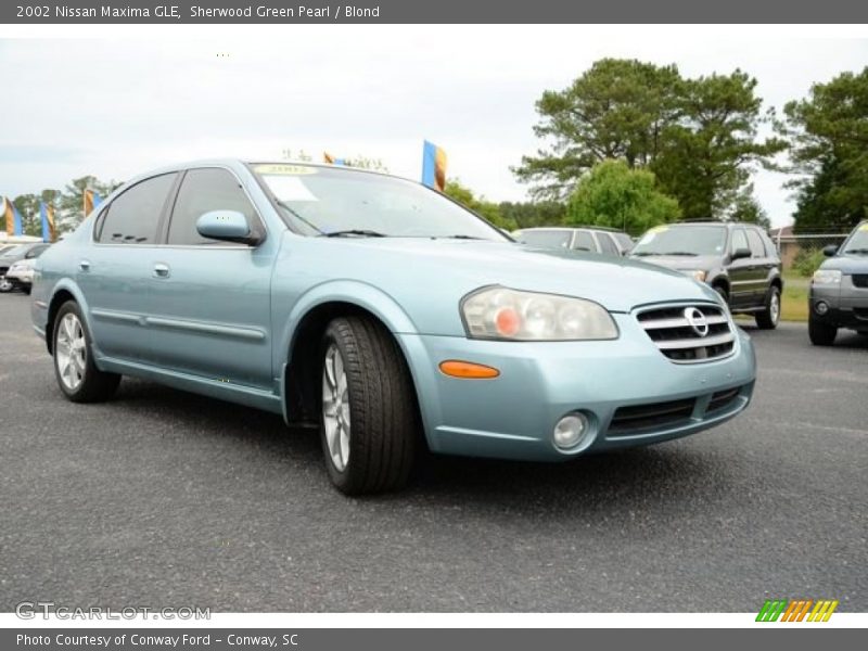 Sherwood Green Pearl / Blond 2002 Nissan Maxima GLE