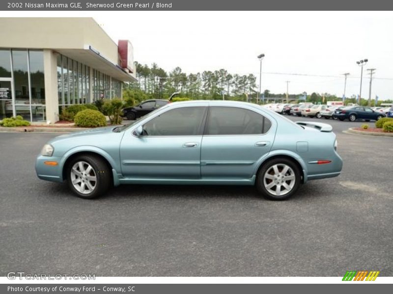 Sherwood Green Pearl / Blond 2002 Nissan Maxima GLE