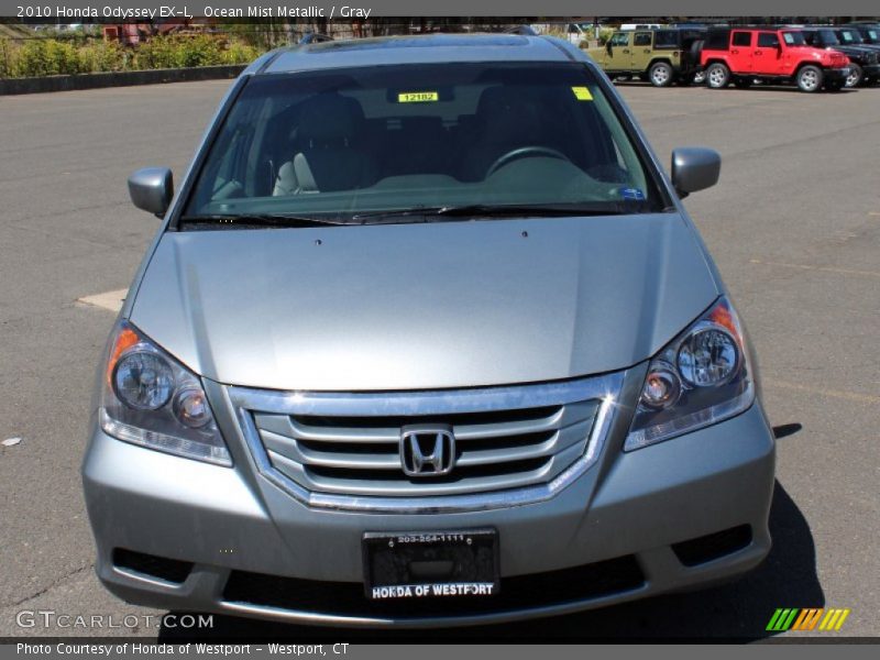 Ocean Mist Metallic / Gray 2010 Honda Odyssey EX-L
