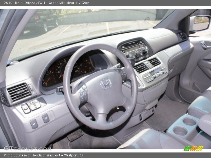 Ocean Mist Metallic / Gray 2010 Honda Odyssey EX-L