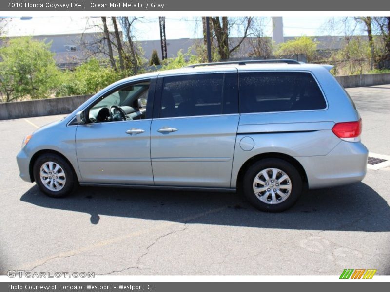 Ocean Mist Metallic / Gray 2010 Honda Odyssey EX-L