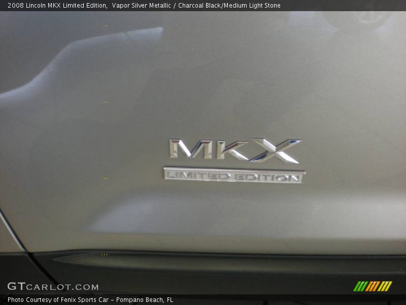 Vapor Silver Metallic / Charcoal Black/Medium Light Stone 2008 Lincoln MKX Limited Edition