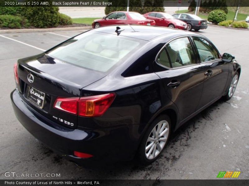 Black Sapphire Pearl / Ecru Beige 2010 Lexus IS 250 AWD