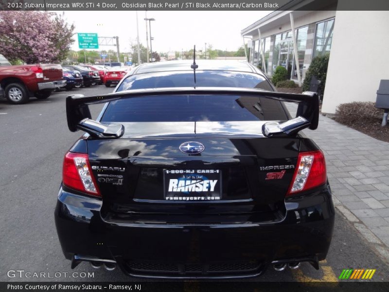 Obsidian Black Pearl / STi Black Alcantara/Carbon Black 2012 Subaru Impreza WRX STi 4 Door
