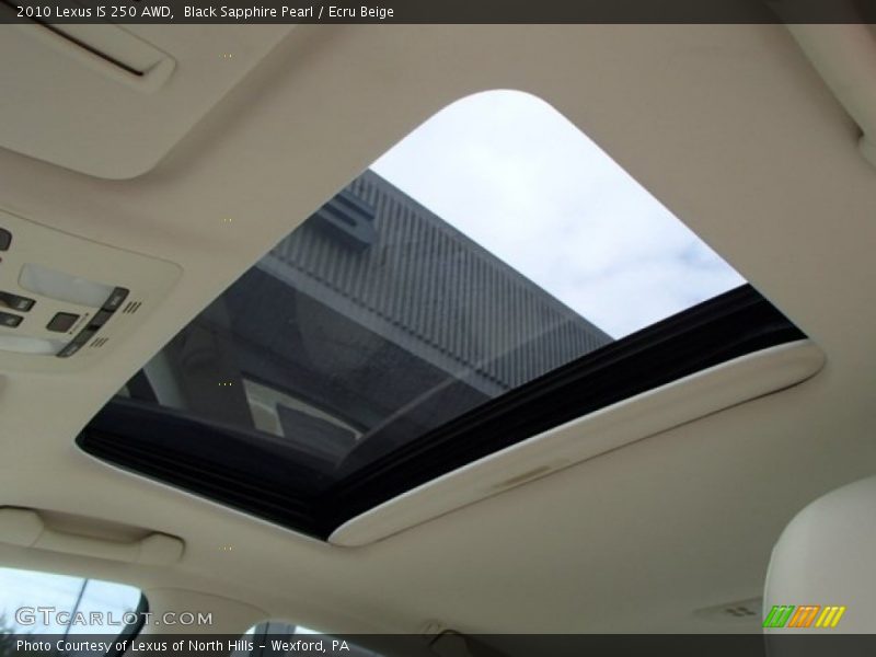 Black Sapphire Pearl / Ecru Beige 2010 Lexus IS 250 AWD