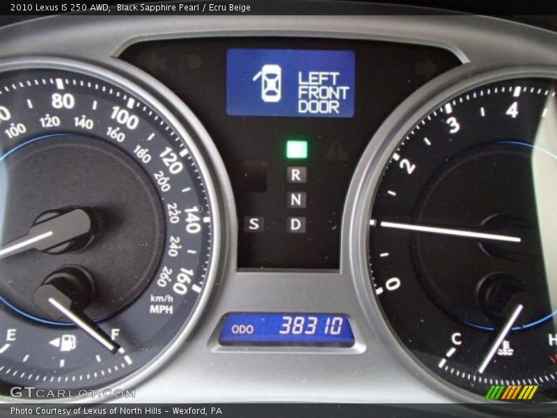 Black Sapphire Pearl / Ecru Beige 2010 Lexus IS 250 AWD