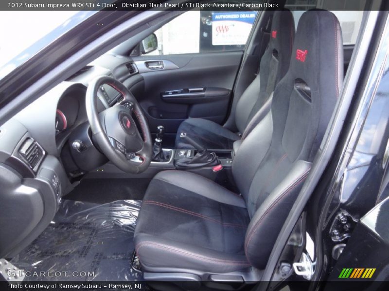  2012 Impreza WRX STi 4 Door STi Black Alcantara/Carbon Black Interior