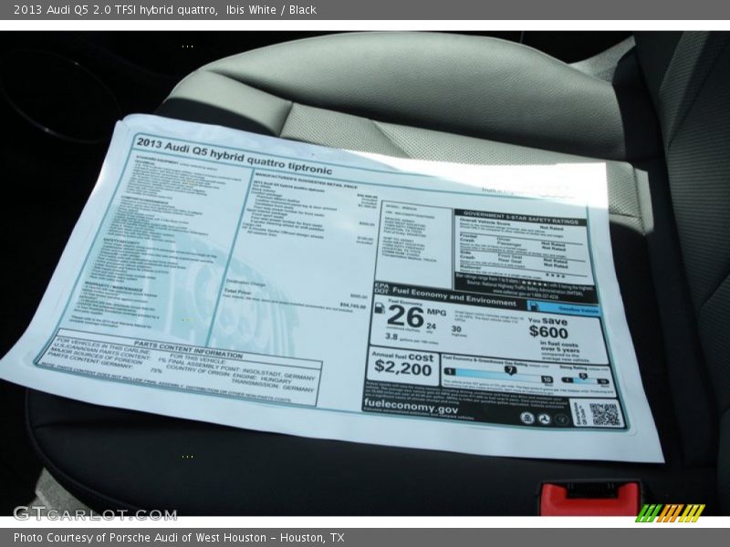 Ibis White / Black 2013 Audi Q5 2.0 TFSI hybrid quattro