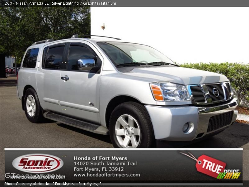 Silver Lightning / Graphite/Titanium 2007 Nissan Armada LE