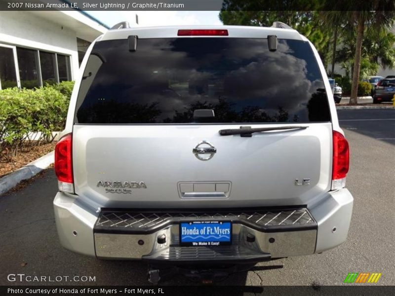 Silver Lightning / Graphite/Titanium 2007 Nissan Armada LE