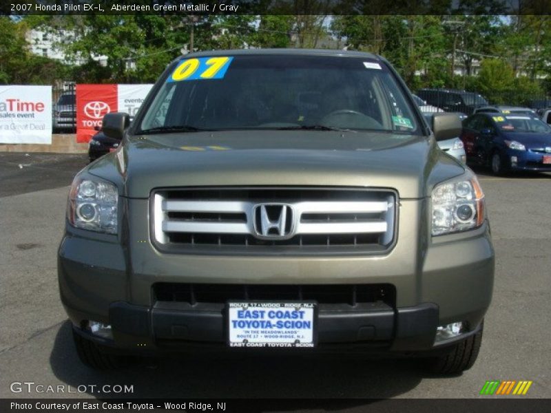 Aberdeen Green Metallic / Gray 2007 Honda Pilot EX-L