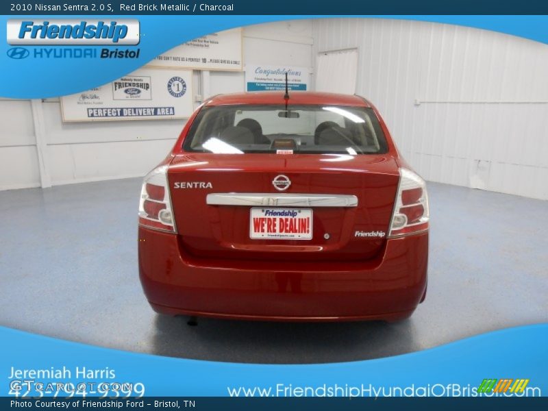 Red Brick Metallic / Charcoal 2010 Nissan Sentra 2.0 S