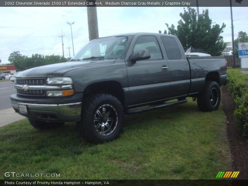 Medium Charcoal Gray Metallic / Graphite Gray 2002 Chevrolet Silverado 1500 LT Extended Cab 4x4