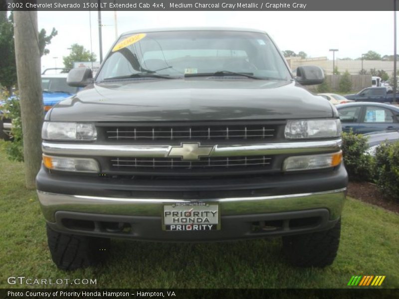Medium Charcoal Gray Metallic / Graphite Gray 2002 Chevrolet Silverado 1500 LT Extended Cab 4x4