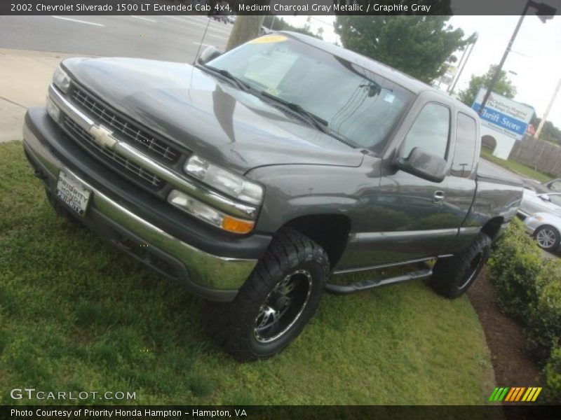 Medium Charcoal Gray Metallic / Graphite Gray 2002 Chevrolet Silverado 1500 LT Extended Cab 4x4