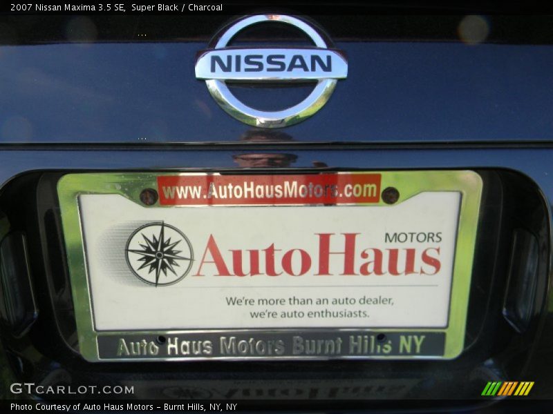 Super Black / Charcoal 2007 Nissan Maxima 3.5 SE