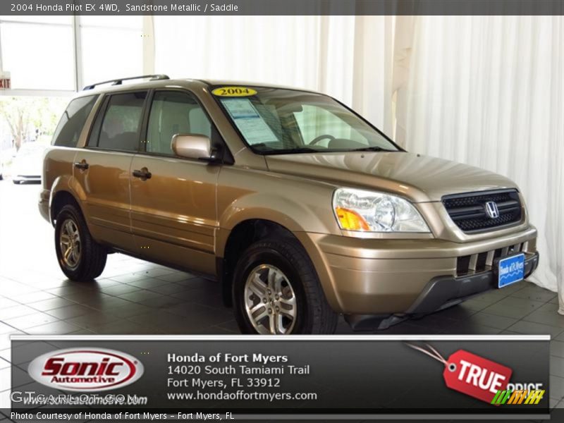 Sandstone Metallic / Saddle 2004 Honda Pilot EX 4WD